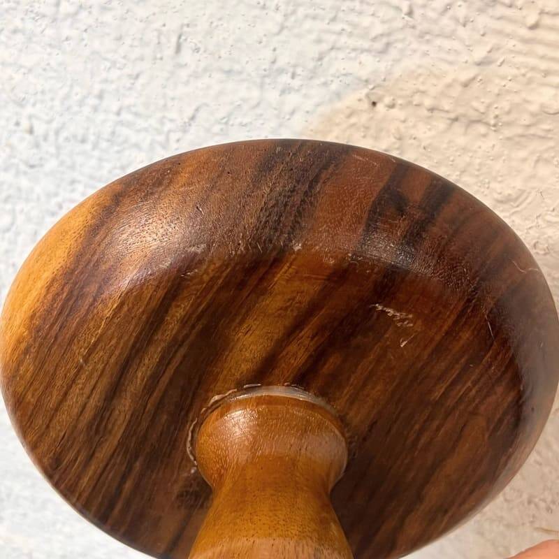 Standing wooden bowl