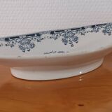 Ravier en terre de fer bleu, vert modèle "Mignon", H & Cie Sarreguemines