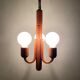 Domus hanging lamp, teak lamp, 80s