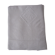 Old sheet in monogram white thread