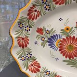 Oval serving dish Henriot Quimper floral decor
