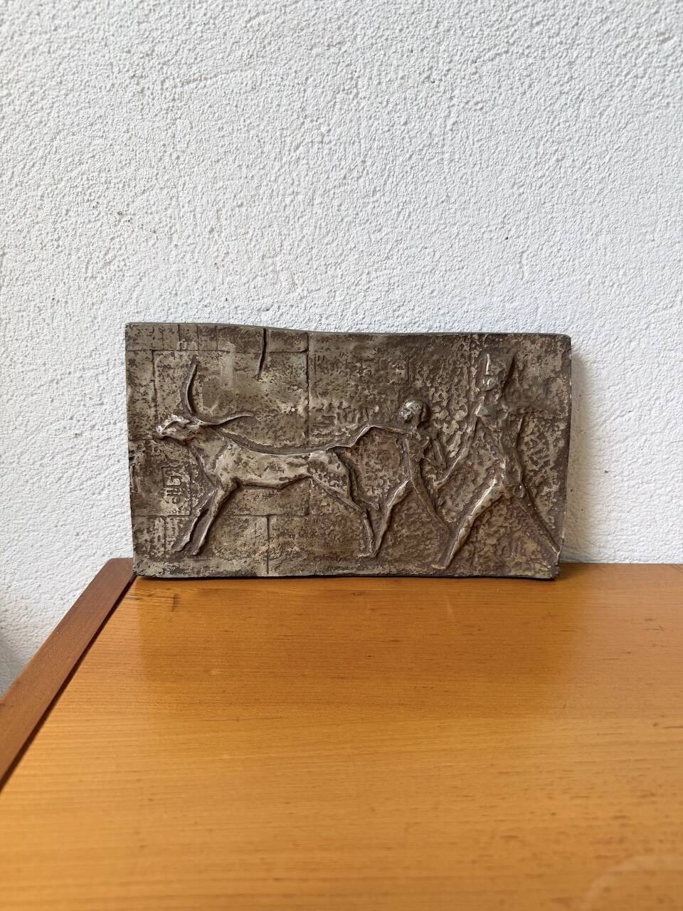 Bronze bas-relief mid-20th century