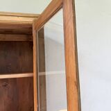 Glass cabinet or display case in pine 1950