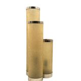 Hollywood regency fiberglass and brass table lamp, Italy 1970s