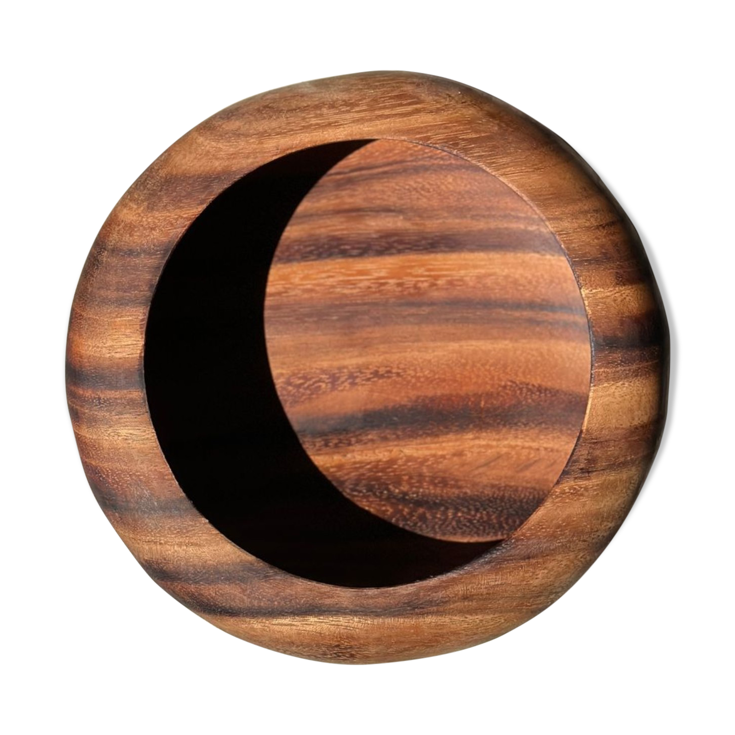 Bowl or monoxyl teak cut d:25.5