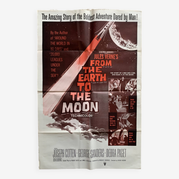 from the earth to the moon - original US movie poster - 1960s