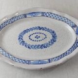 Old ceramic dish, Forges les Eaux / black bottom, late 19th century