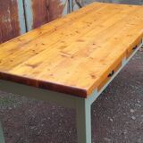 Modern farmhouse table with 6 drawers