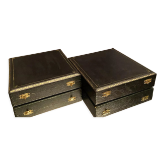 Pair of late nineteenth century storage boxes for silverware cutlery