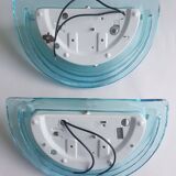 Paire d'appliques murales demi-lune vintage