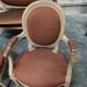Antique Louis XVI style salon – Basket seat settee and 4 armchairs