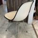 Fibreglass chair with skai vinyl, DSR Eiffel, off-white, Eames, Herman Miller.