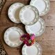 Lot de 6 assiettes plates anciennes - Bruges de Longwy