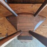 Stool Chair - 20th Century Brutalist Work - Stained Walnut