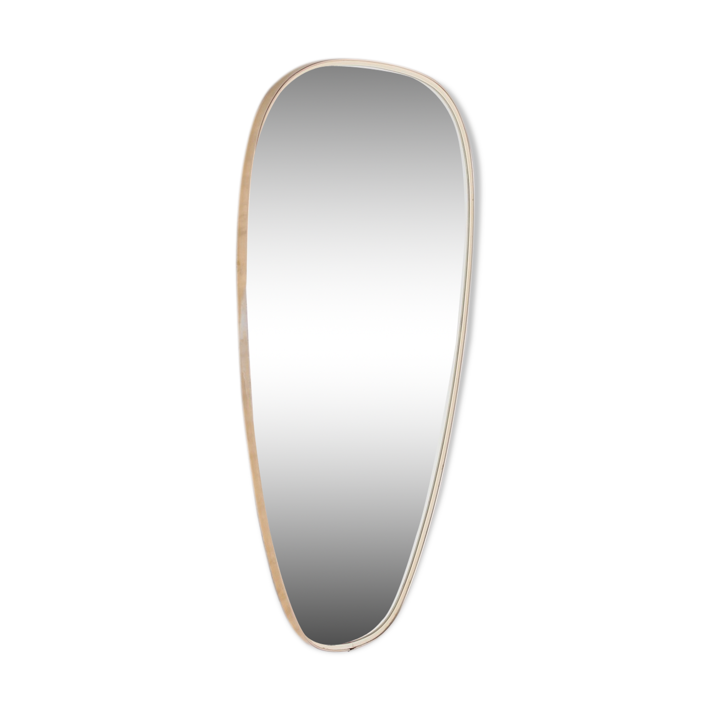 Mirror free form golden edge 1950s - 87x44cm