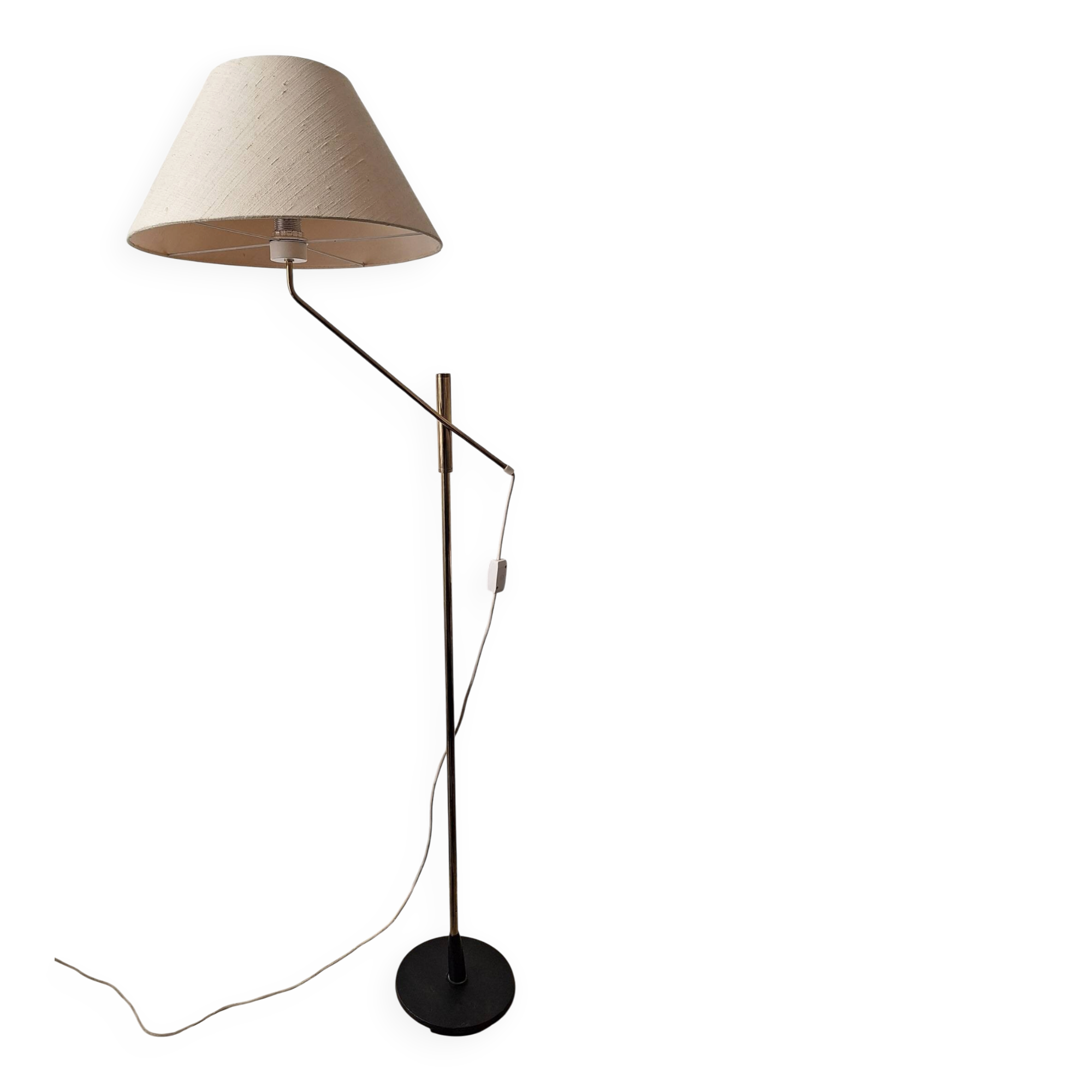 Lampe de sol ajustable des années 1950, style milieu de siècle