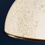 Vintage Murano glass pendant lamp in beige by F. Fabbian, Italy, 1970s.