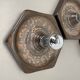 Set of Three brown Ceramic SPUTNIK Wall Lights by Pan Ceramics Germany 197