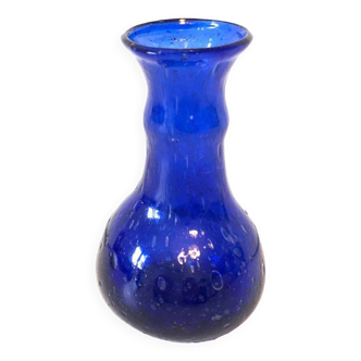 Vase Bleu Verre Soufflé