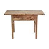 Table console antique en orme rustique