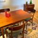 Vintage square Scandinavian table "Mette"
