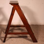 mahogany library step ladder - 19th century