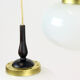 Suspension du milieu du siècle avec deux lampes opalines, Tchécoslovaquie vers les années 1960