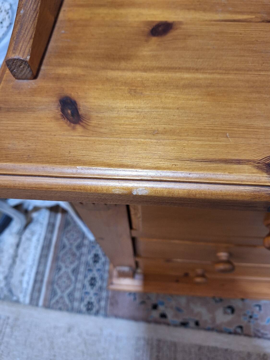 Solid pine chest of drawers