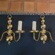 Pair of brass wall lights