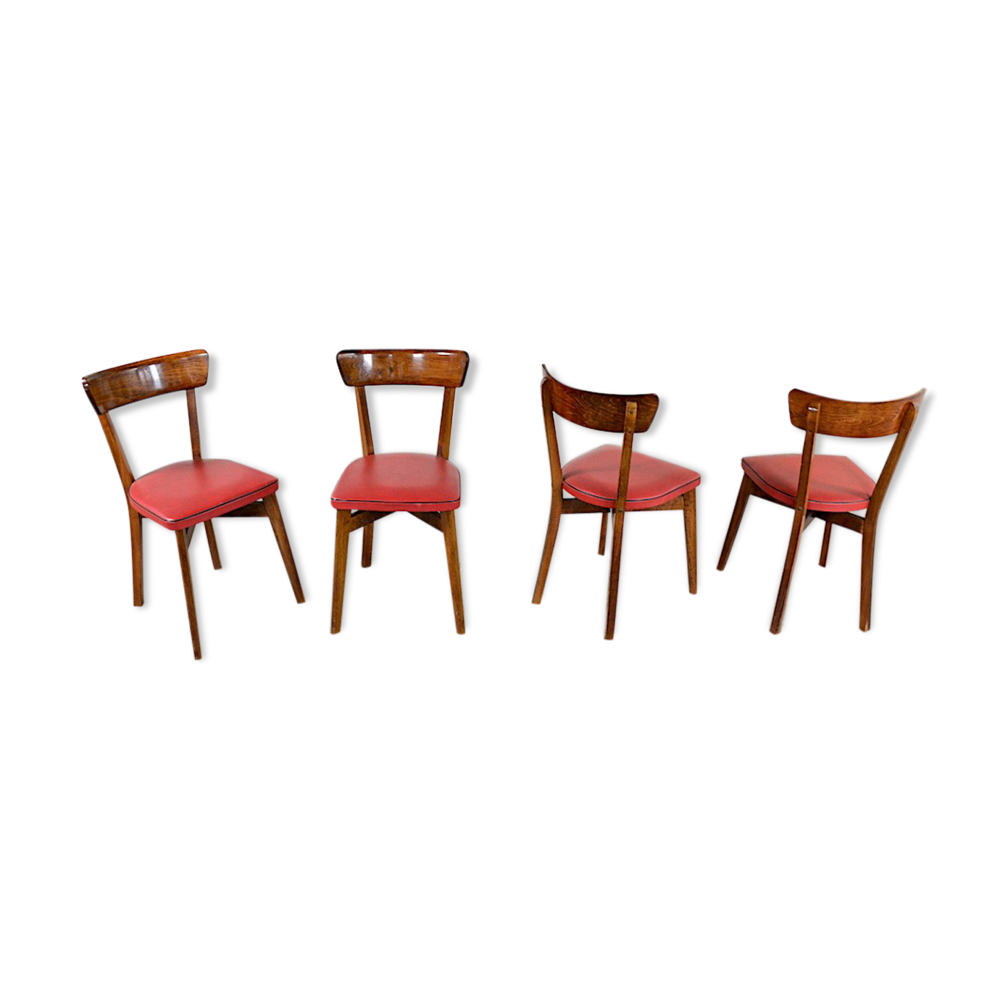 4 vintage romy bistro chairs 1950