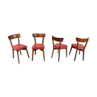 4 vintage romy bistro chairs 1950