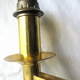 2 electrified wall lamps from 1970, gold chrome bronze, 2 articulated arms + switch