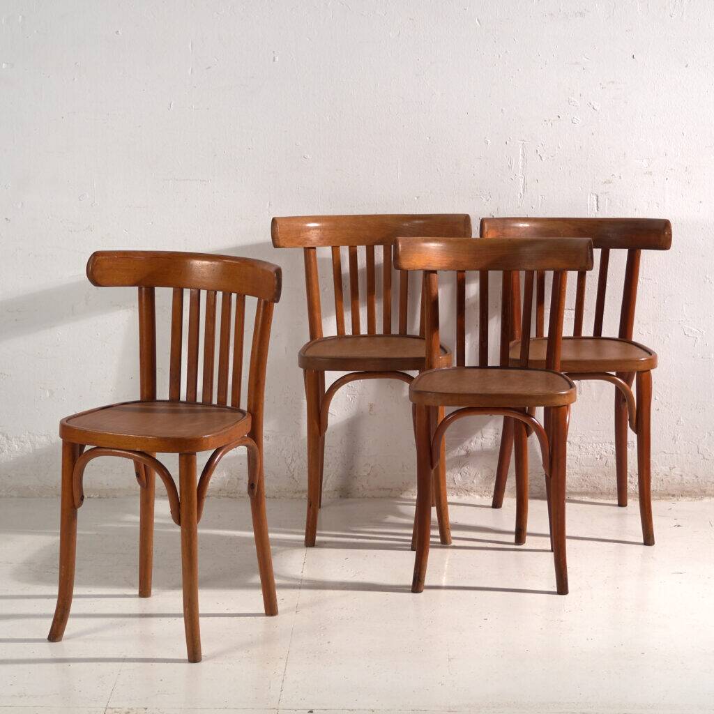Antique bentwood chairs in Thonet style – Central Europe, circa 1930 #4 – Set of 4 pieces