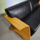 Harvink Mazurka Black Leather Sofa 1980s