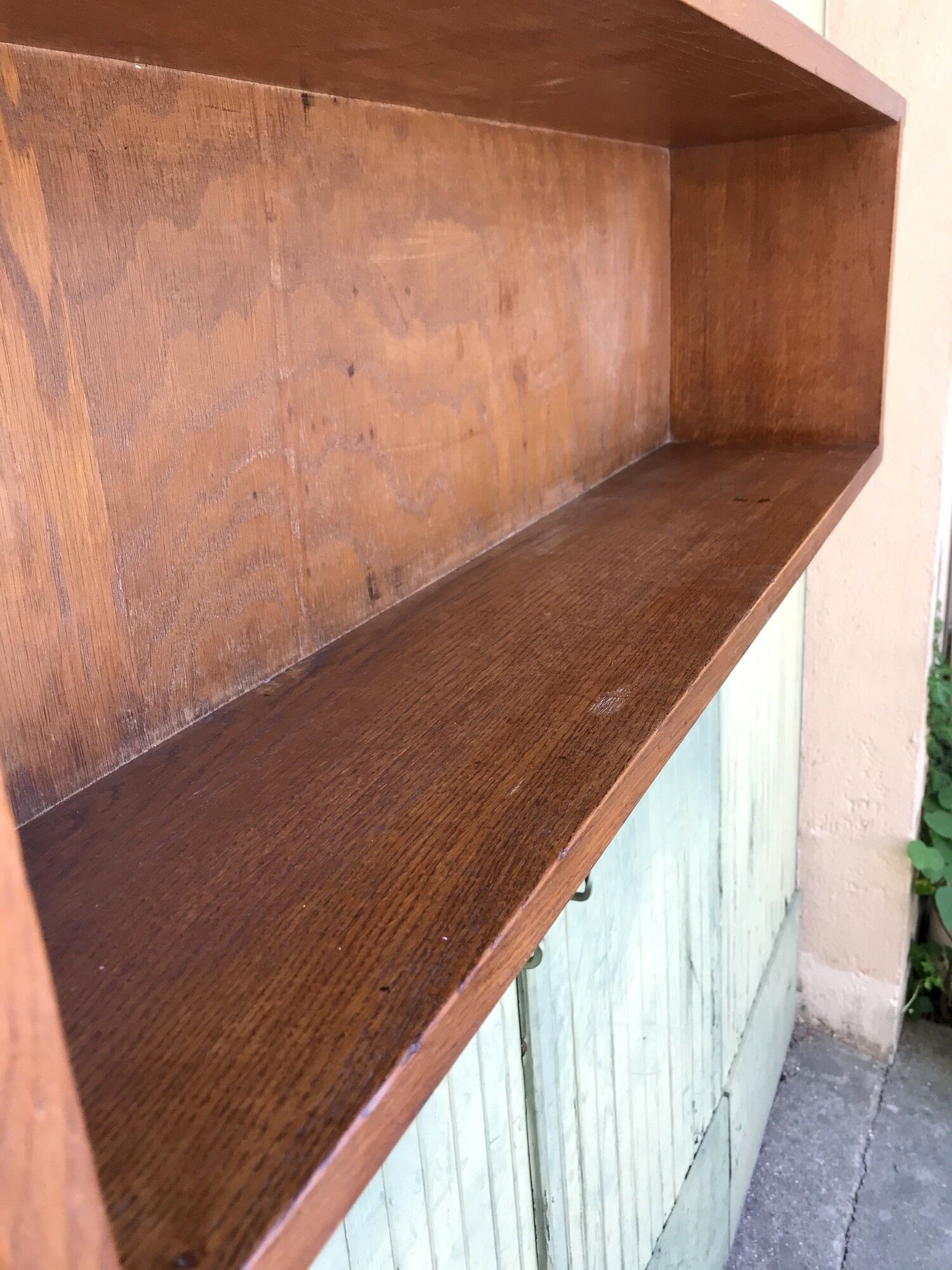 Vintage oak wall shelf