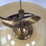 Lustre en verre de Murano et laiton avec double support
