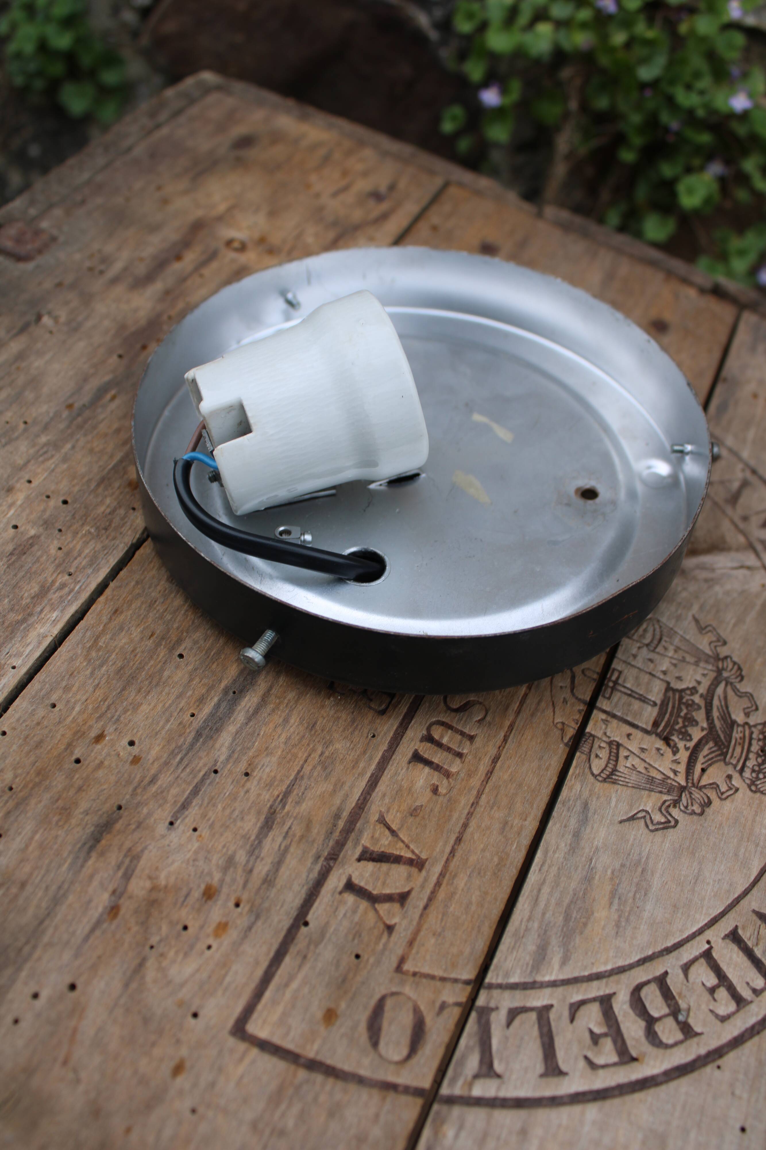 Moulded glass ceiling light