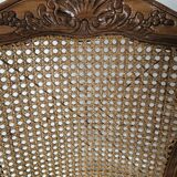 Pair of Louis XV style caned chairs