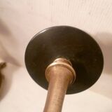 Pair of lion paw candlesticks 19th century napoleon iii in bronze & stone