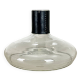 Large glass decanter element with leather Handle by Carl Auböck, Austria, 1950s