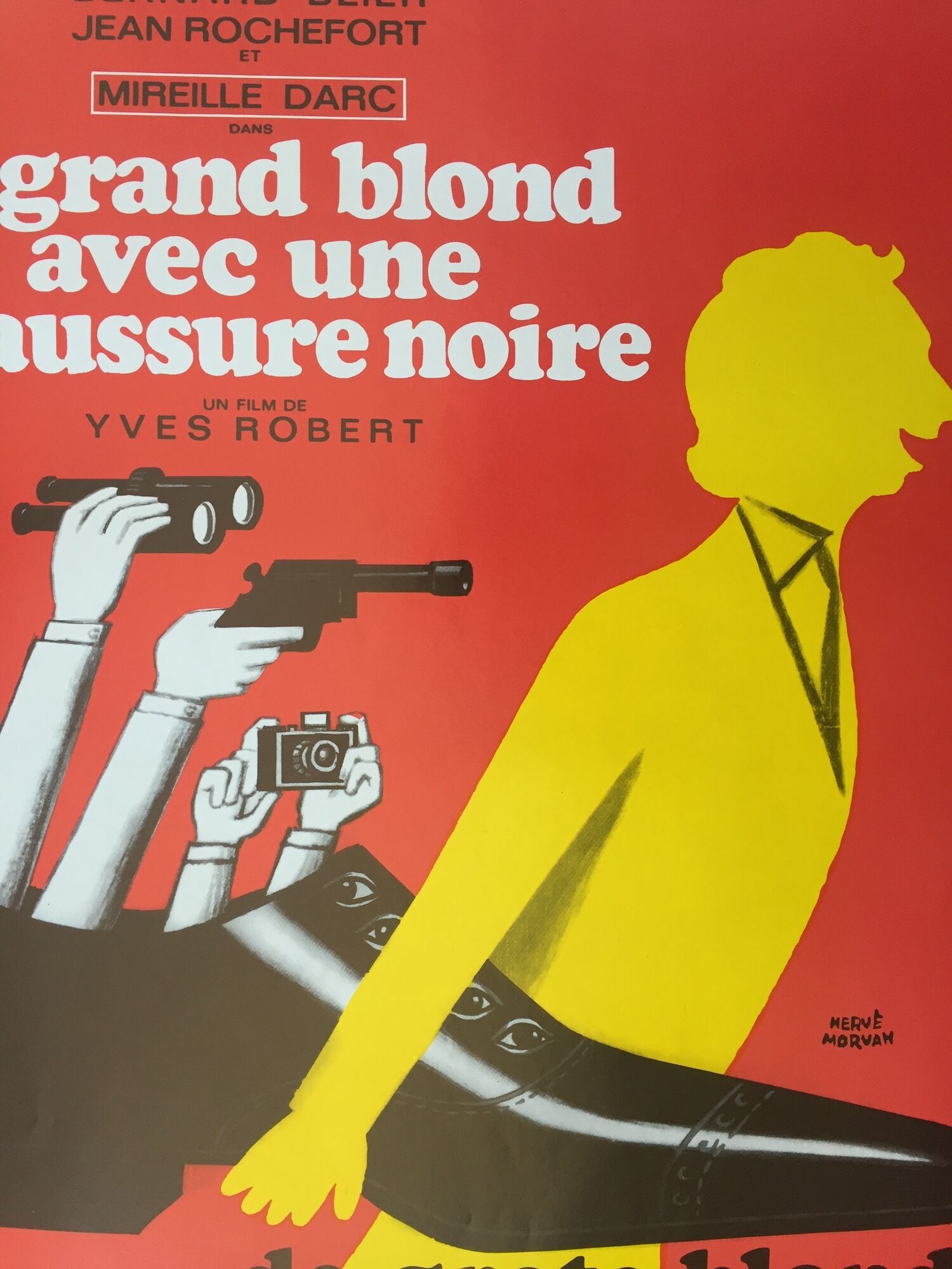 Cinema poster "The big blond with a black shoe" Pierre Richard 37x55cm 1972