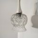 Pressed molded glass pendant light from the 60s