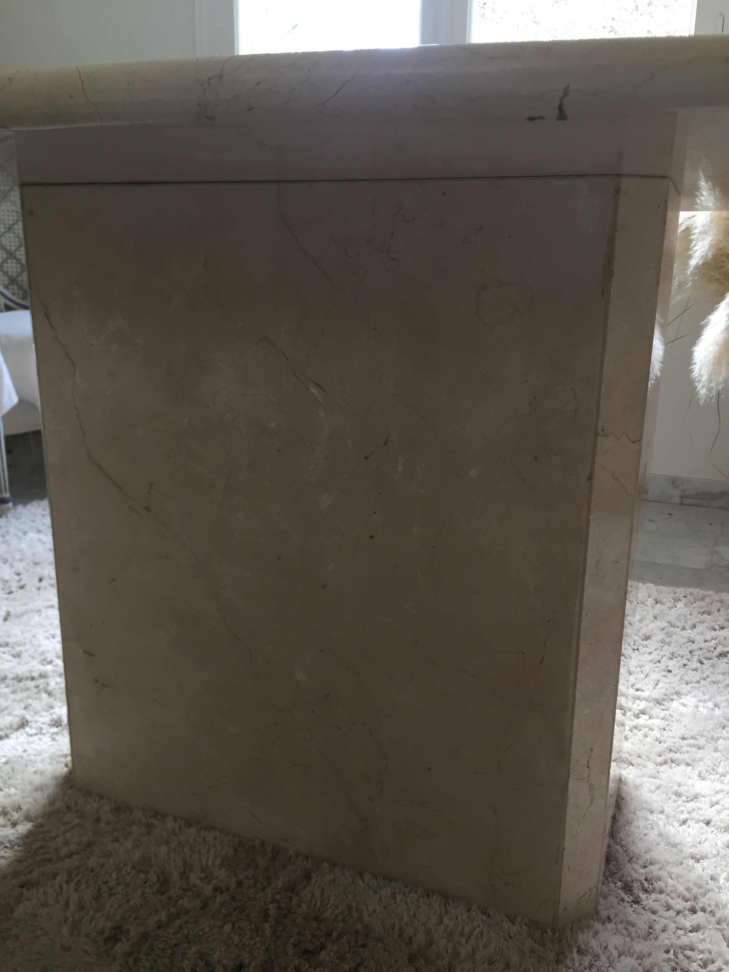 Travertine table