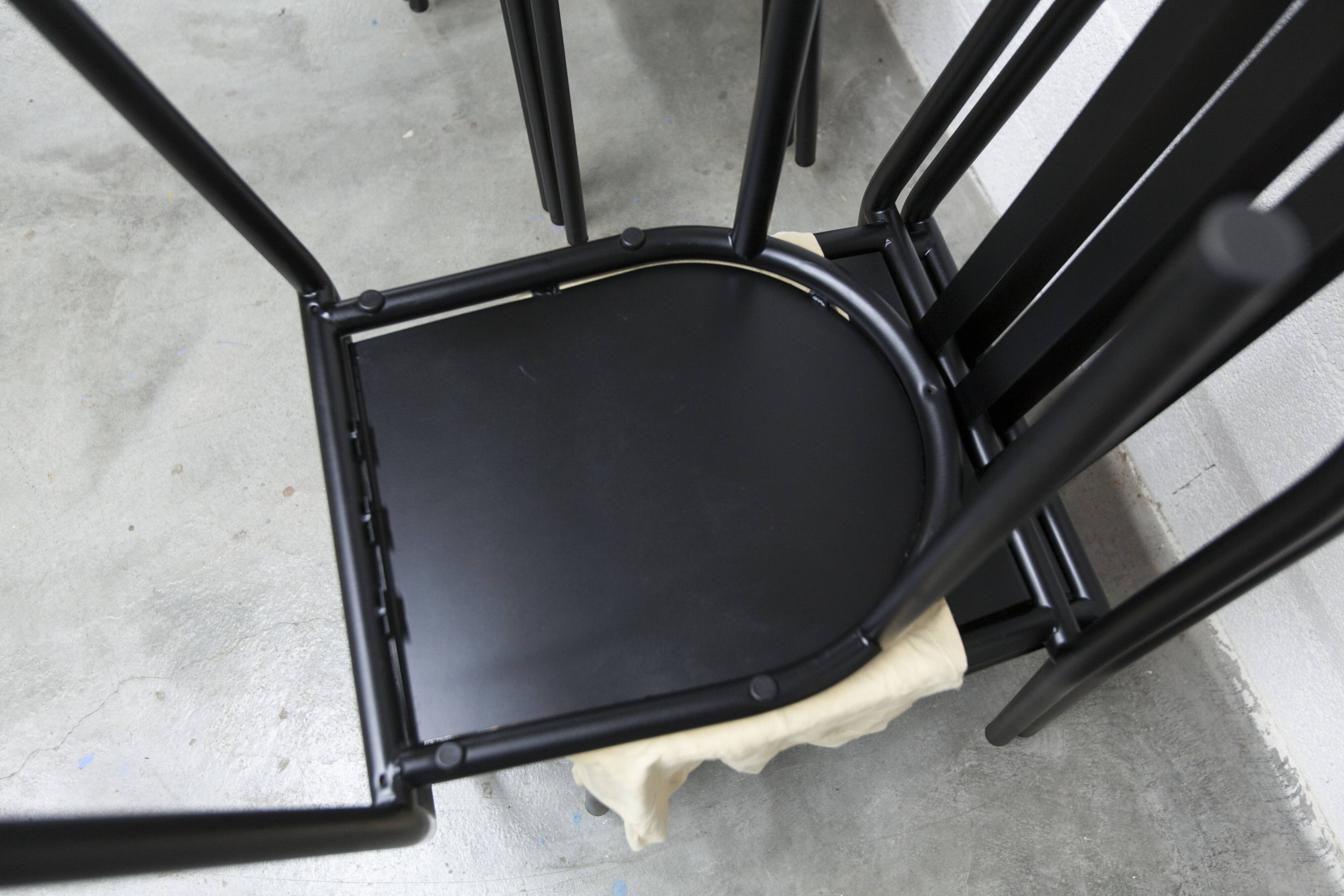 Set of 6 "202" model chairs by Robert Mallet Stevens 1980