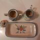 Ceramic dinette - Sugar bowl, creamer, dish set.