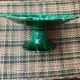Fruit bowl / compote dish in green earthenware