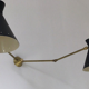Murable applied Italian double  Lampshade black painted metal