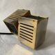 Old spot lamp, square, golden, to table, Aric cubes 70s