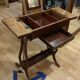 Lyre-shaped dressing table in solid Cuban mahogany from the Directoire period