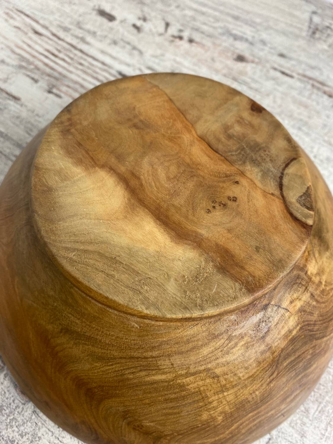 Olive wood salad bowl